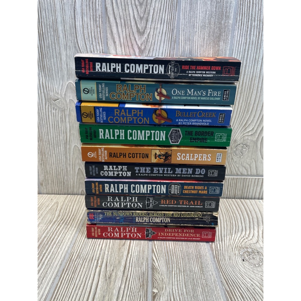 Ralph Compton Western Novel Lot of 10 Mass Market Paperbacks Trail Drive Series